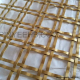 Dull finished PVD coated stainless woven architectural mesh